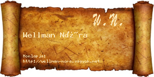 Wellman Nóra névjegykártya